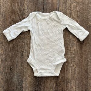 White & Blue Long Sleeve Baby Onesie (Bundle!)